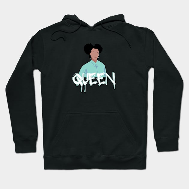 Queen Girl Green v1 Hoodie by Just In Tee Shirts